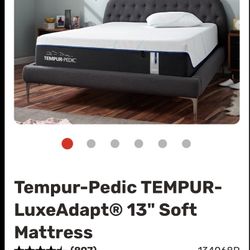 Temperpedic King Sized Mattress With Box Springs And Frame