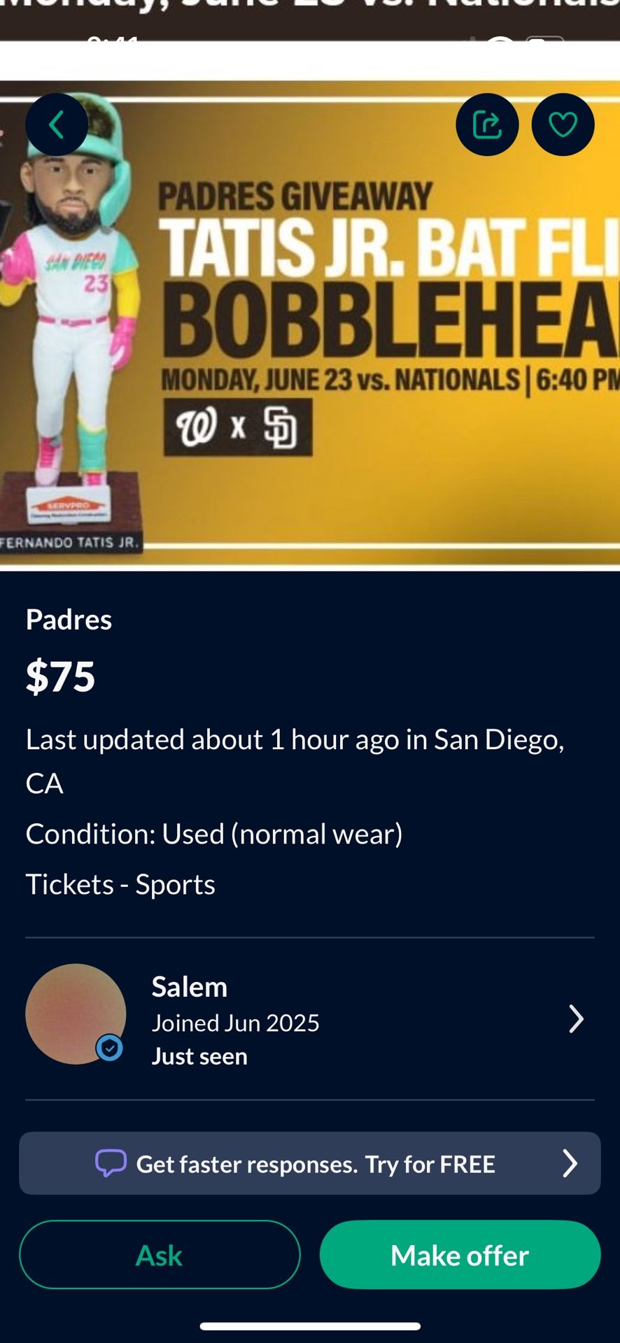Scammer Padres Tickets
