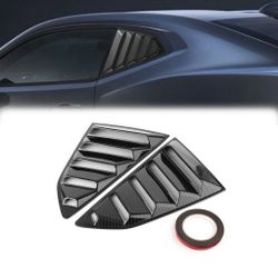 Brand New 2PCS Camaro 2016-2024 Carbon Fiber Look Side Window Scoop Quarter Louver Cover