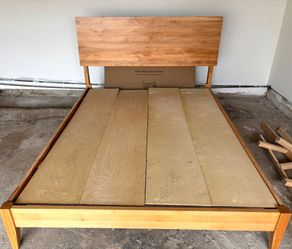Real wood full bed frame