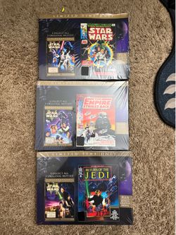 Star Wars Original Trilogy Limited Edition DVD Set Sealed (All 3 Sold Together) Comics Included