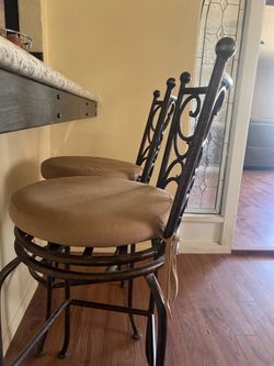 Two metal Bar Chairs