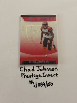 Chad Johnson Cincinnati Bengals All-Pro WR Prestige Short Print Insert Card. #’d 089/150.