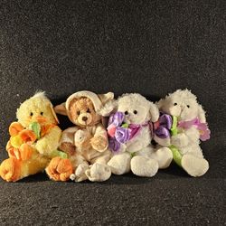 Qty: 4 Vintage 2006 March Of Dimes Bean Bags For Babies Duck, Bear, Lamb/Sheep New!