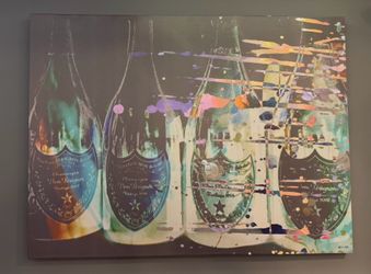 Oliver Gal “Dom P Champagne” Canvas Print – 45” × 60