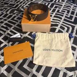 Authentic LV Belt Reversible Brown And Gold 