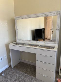 Vanity with LED Mirror