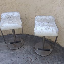 Aluminum Base Bar Stools Need To Be Reupholstered 