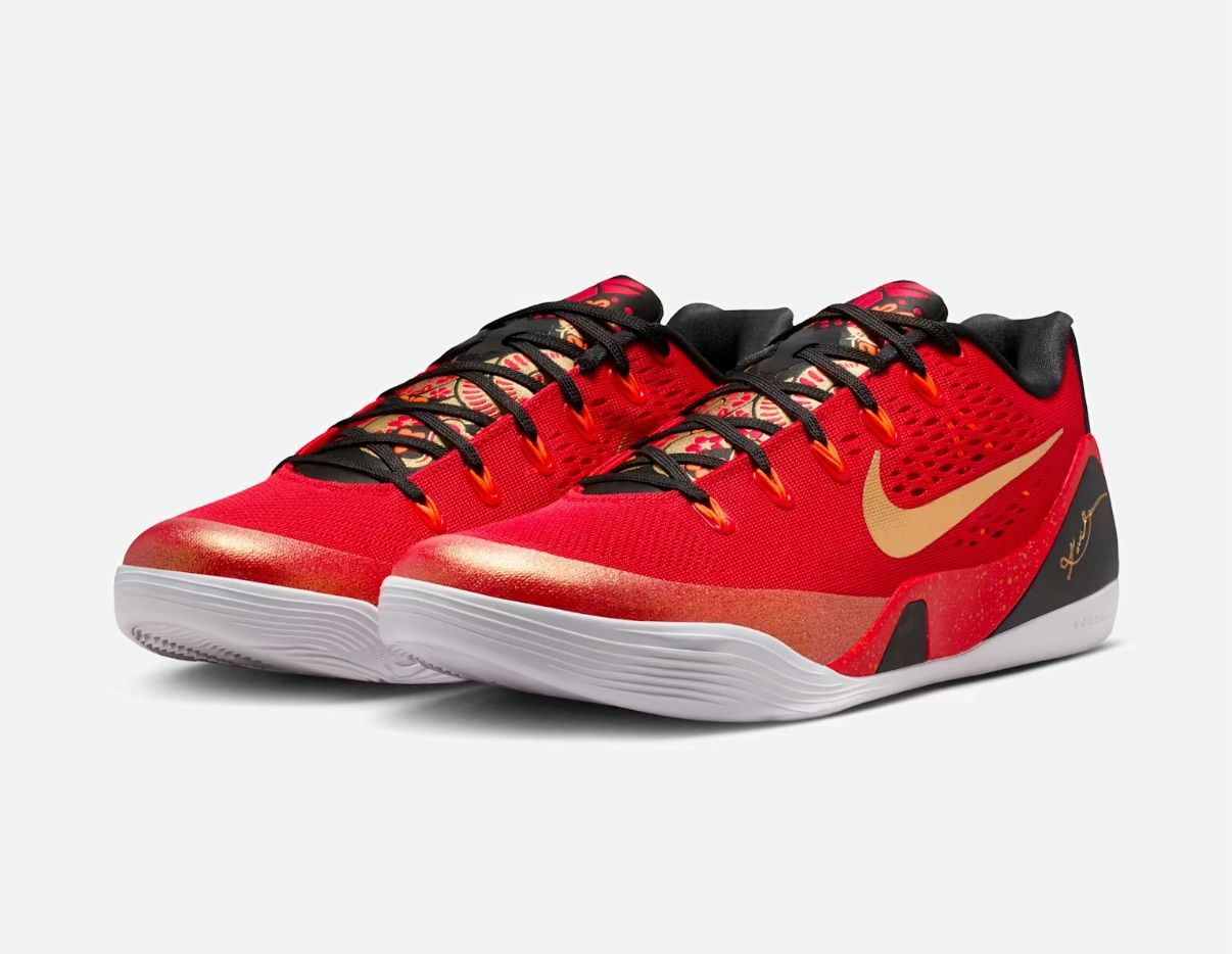 Nike Kobe 9 Protro University Red and Gold