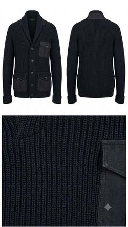 Men’s Banana Republic Shawl Collar Cardigan Sweater Black Size S Pockets