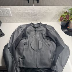 Alpinestars Missile V2 Leather Motorcycle Motorbike Jacket - Black