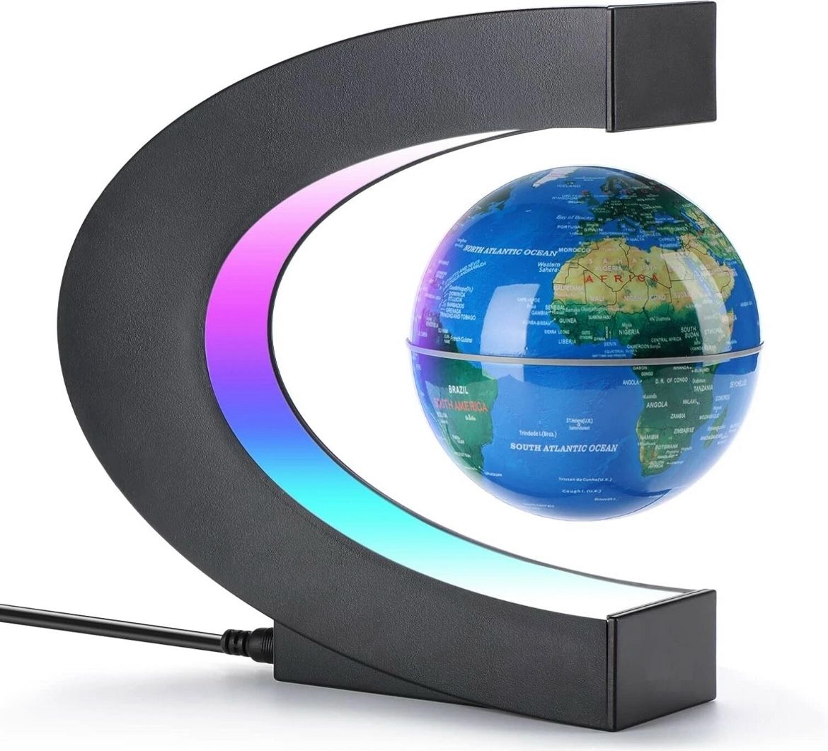 NEW Magnetic Floating Levitation Globe LED World Map Electronic Antigravity Lamp