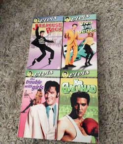 Elvis Presley VHS tapes.
