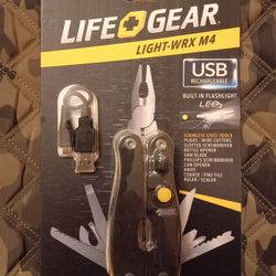 SEALED Multi Tools with LED Rechargeable Flashlight $15 EACH