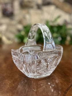Vintage Glass Basket