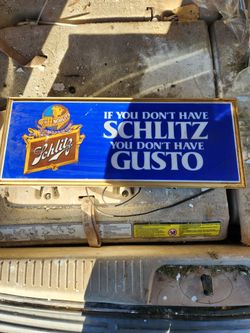 Vintage Schlitz Beer Sign 