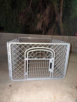 Gray Dog play pen