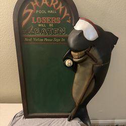 Pool Table Sharkys Chalk Board