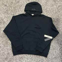 Black Essentials Hoodies 