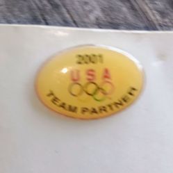 U.S.A. Team Partner 2001 USA Olympic Team Olympics Vintage Lapel Pin