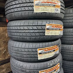 SET OF FOUR NEW TIRES 205/70/15 ARROYO GRANDSPORT A/S INCLUDING MOUNT AND BALANCE ASK ME FOR SIZES AND BRAND 