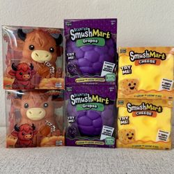 Smush Mart Cheese or Scented Grape + Highland Cow | Jumbo Squishy