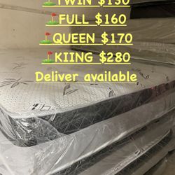 Queen Bed And Box Spring    We Deliver 