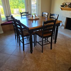 Nice Wooden Dining Table Set For 6 extended