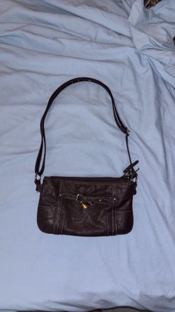 dark brown small Rosetti brand shoulder purse