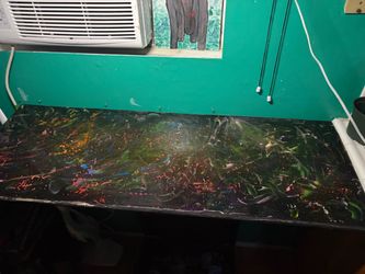 Handmade shelf *glows w/ black light, purple light and UV light