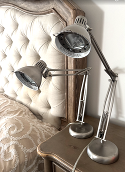 Set of 2 Adjustable Metal Desk Lamps