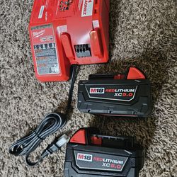 Milwaukee M18  Cargador  y   ( 2  ) baterias  xc5.0