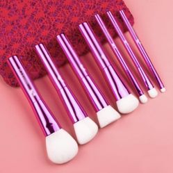 Makeup Brush-8Portable Pink Synthetic Hair Make Up Brushes Set-Beginner Makeup Tool-Powder Sculpting Eyeshadow Pens (Color : A, Size : 8pcs)