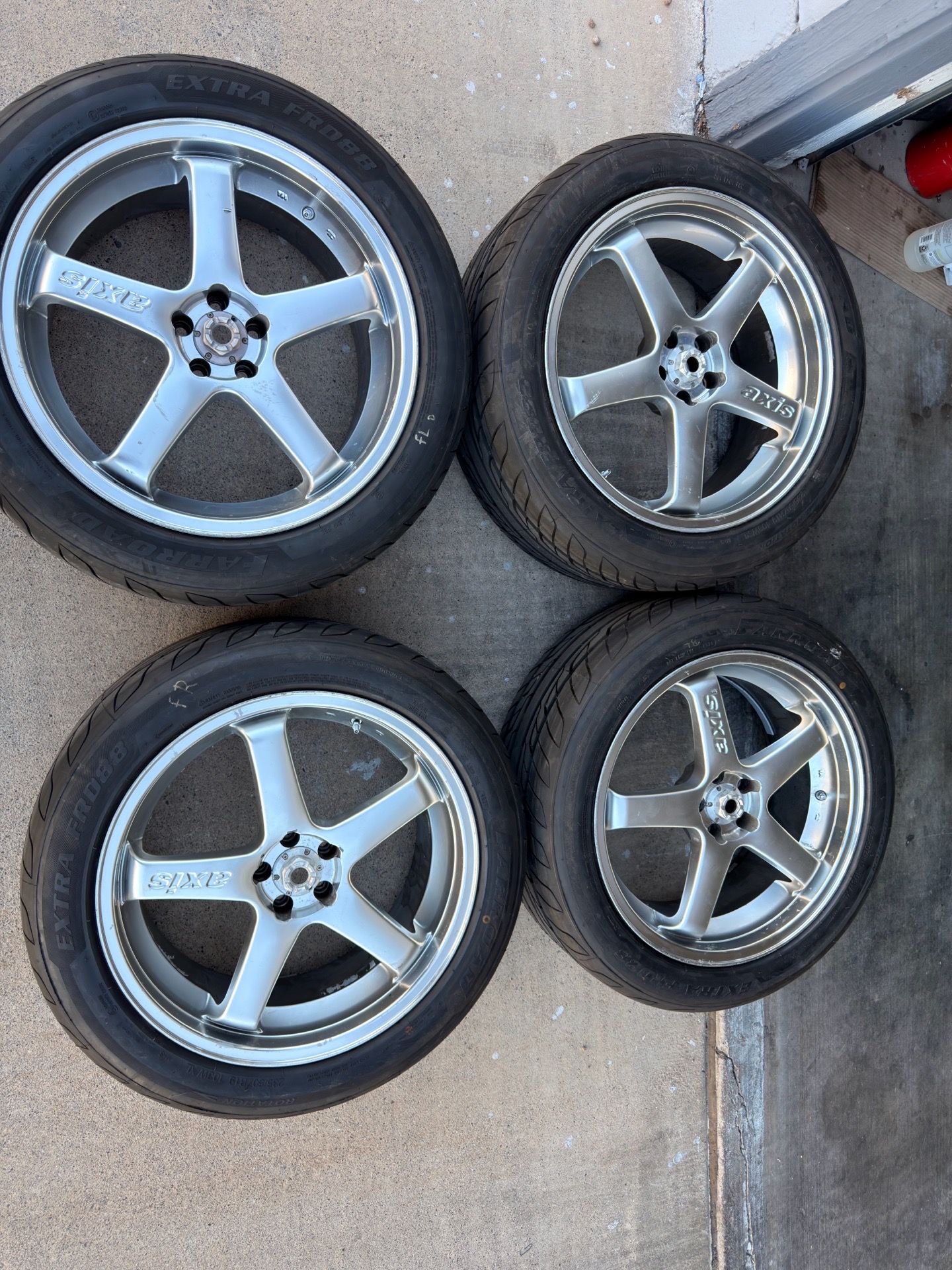 AXIS HIRO 19x8.5 5x100 RIMS & NEW TIRES