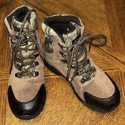 Rocky: Camouflage and Brown Kids' Hunting Boots, Size: 3.5 M