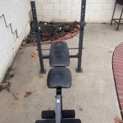 Golds Gym Bench With 10lb Weight For Leg Extrnsion
