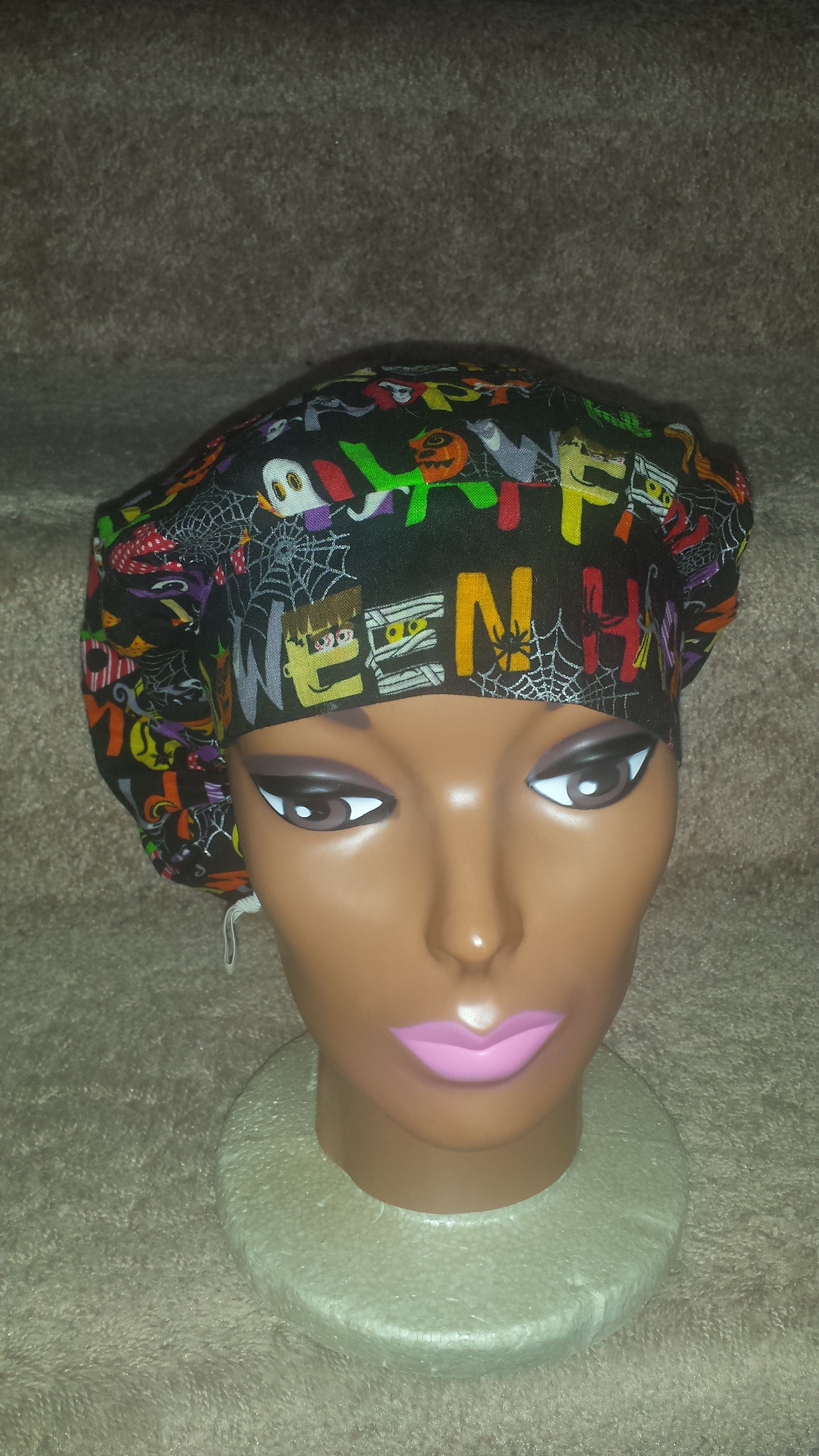 Halloween hospital scrub surgical hat cap