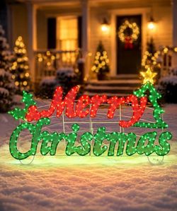 Lighted Merry Christmas Sign