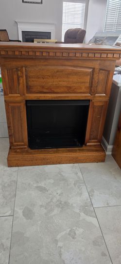 Solid wood fireplace  mantle