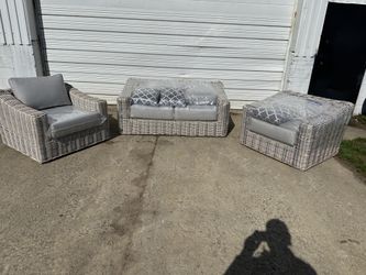 New Teva Hawaiian 3 Tone Wicker Outdoor Patio Set
