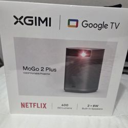 XGIMI 2 PLUS GOOGLE TV AND NETFLIX  HAS BLUETOOTH  AND BUILT-IN SPEAKER 
