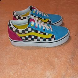 Kid's Vans Old Skool Crazy Check CMYK