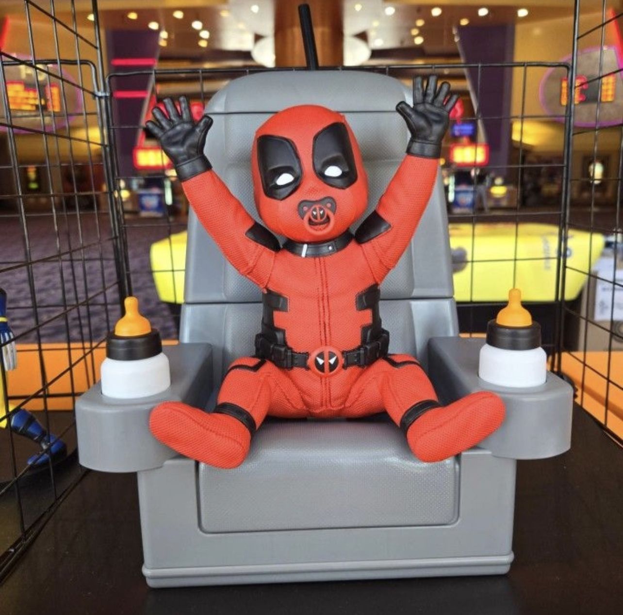 Baby Deadpool Popcorn Bucket & Drink holder Regal Exclusive Deadpool & Wolverine Movie 2024 New & Sealed in bag  