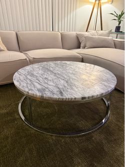 Solid Carrera Marble Coffee Table
