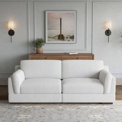 Uixe 90.6 in. Square Arm Corduroy 