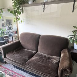 Brown Velvet Couch