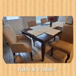 Table And 6 Chairs Combo