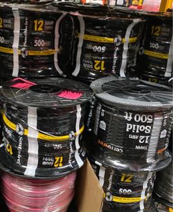 New wire cable # 12 solids and stranded 500ft