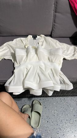 White Ruffled Blouse