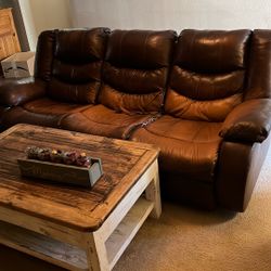 Free Leather Couch And Loveseat